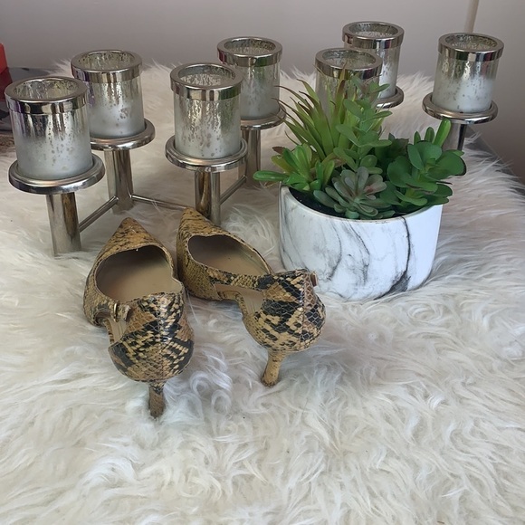 ELLEN Tracy snake print slingback heel shoes size 7.5 - Picture 4 of 13